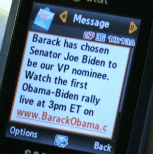 Wysyłka SMS w kampanii Barracka Obamy
